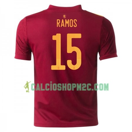 Spagna Sergio Ramos 15 Maglia Prima Euro 2020 Manica Corta
